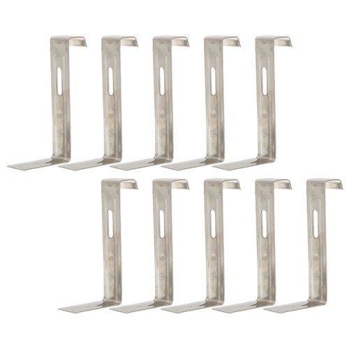 10pcs silver roof - tile, clips